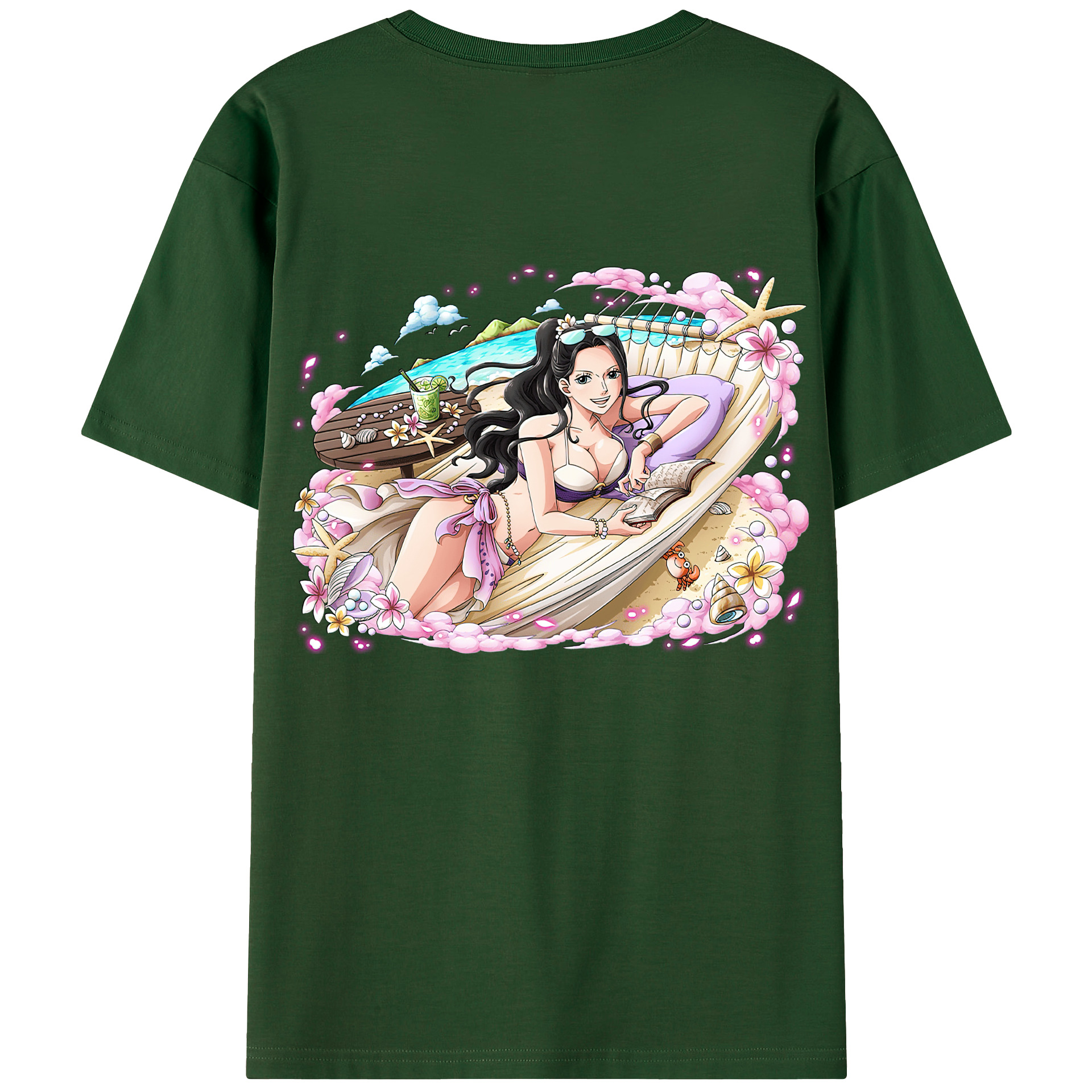 ワンピース ニコ・ロビン ONE PIECE Nico Robin 綿100％半袖Tシャツ（背面プリント）